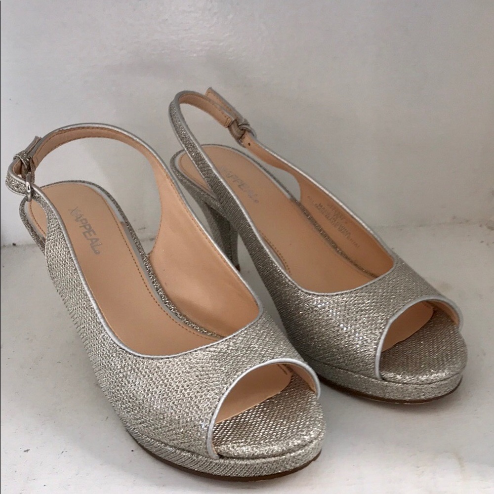 Silver high heels